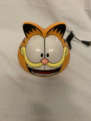 Vintage Garfield Head Digital Alarm Clock Sunbeam Electric