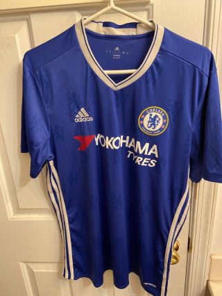Men’s Adidas Climacool Chelsea Football Club Soccer/football Jersey Sz L Blue
