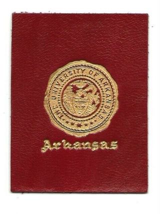 University Of Arkansas Tobacco Leather L - 20 Seal Pennant C1908 Gold