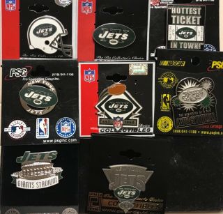 Set Of 8 York Jets Logo Collector Pins Blowout Price