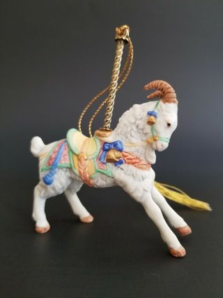 1989 Lenox Goat Carousel Ornament Christmas Animal Holiday Vintage
