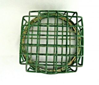 Vintage Large Heavy Metal Wire Cage Flower Frog Dazey Mfg. 2