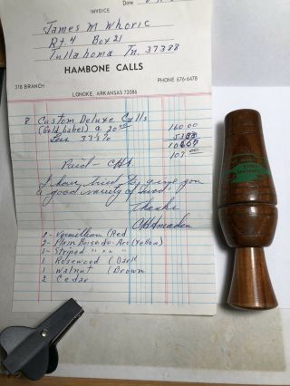 Antique Vintage Hambone C.  H.  Amaden Arkansas Duck Call Purchased In 1980