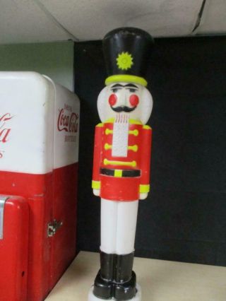 Vintage Huge Empire Nutcracker Toy Soldier Lighted Christmas Blow Mold 40 " Tall