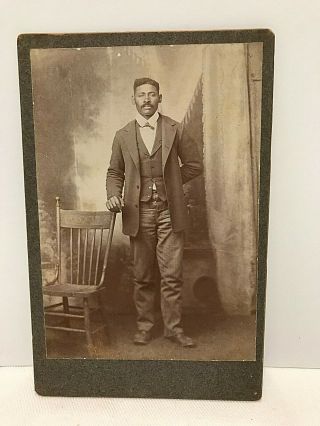 African - American Man,  Vintage Photo,  Named,  Labeled " The Faithful ",  Died 1925