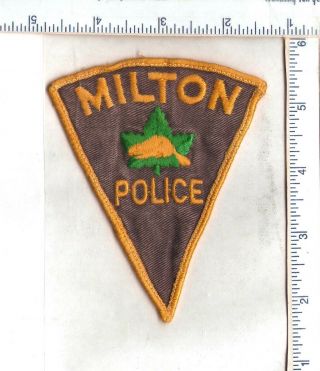 , 1 Vintage Milton Police Department Patch (ontario)