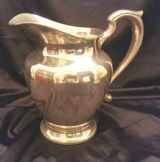 Classic Style Sterling Silver Water Pitcher By Reed & Barton No Mono