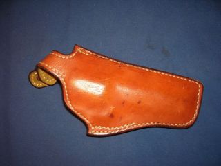Vintage Safariland Tan Leather Holster Lined Colt.  38 Smith K Frame 4 Inch