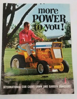 Vintage International Harvester Cub Cadet Lawn Tractor Sales Brochure 1969