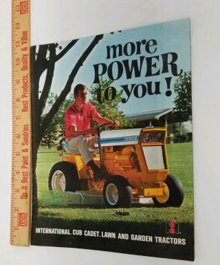 Vintage International Harvester Cub Cadet Lawn Tractor Sales Brochure 1969 3