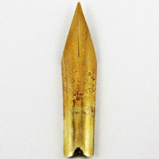 Antique E.  S.  Johnson & Co.  York No.  3 Gold Dip Pen Replacement Nib