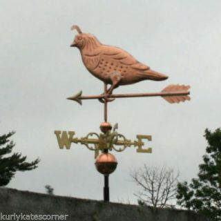 Sweet Copper Quail Weathervane 175 Made In Usa