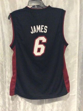 Nba Miami Heat Lebron James Adidas Authentic Jersey Size Youth Xl