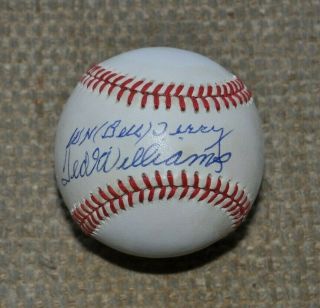 Ted Williams Wh Bill Terry Signed Auto Sweet Spot Oal Baseball Ball Psa/dna