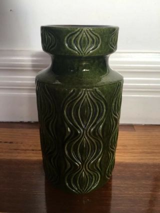 Scheurich Collectable Vintage Retro West German Pottery Green Onion Vase 285 - 18