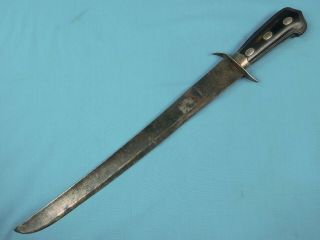 Antique German Germany 18 Century Hunting Dagger Short Sword Knife W/ Scabbard