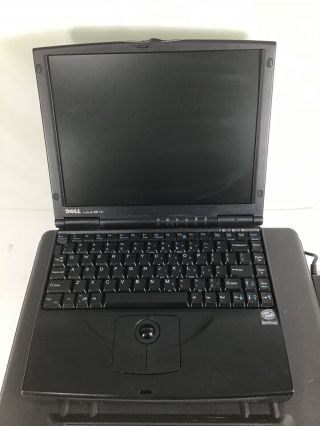 Vintage Dell Latitude Xpi Cd P150st Laptop & Pelican Hard Case 1090