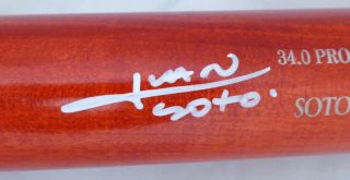 JUAN SOTO AUTOGRAPHED SIGNED RED OLD HICKORY BAT NATIONALS BECKETT BAS 138459 3