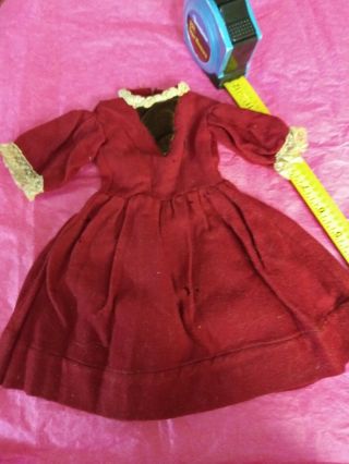 Antique Wool Doll Dress And Hat