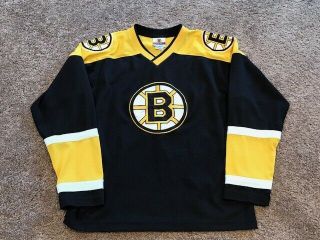 Vintage Black Boston Bruins Hockey Jersey Boys Youth Large 14 - 16 Unisex