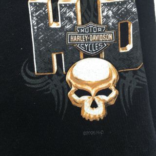 Harley Davidson T Shirt 2xl Skull Virginia Black Motorcycle 2