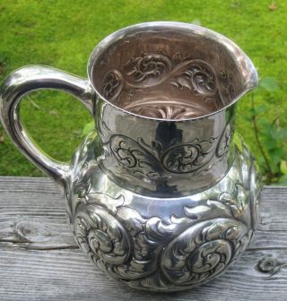 Gorham Sterling Silver Repousse Water Pitcher 5854 3