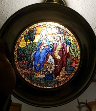 Vtg Us Historical Society 1982 Stained Glass Christmas Plate “flight Into Egypt
