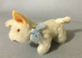 Gorgeous Vintage Miniature 3 " White Schuco Scottie Dog Toy / Teddy Bear Friend