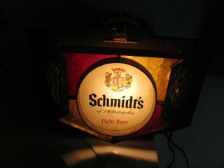 Vintage Schmidt’s Light Beer Lighted Beer Sign 3