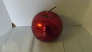 Vintage Henry & Miller Kraftware Aluminum Ice Bucket Red Apple Design