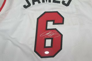 Lebron James Of The Miami Heat Signed Autographed Basketball Jersey With