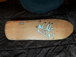 Powell Peralta Steve Saiz Buffalo Skateboard Deck From 1990 NOS Orange stain 2