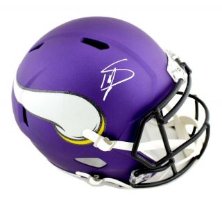 Stefon Diggs Signed Minnesota Vikings Riddell Full Size Nfl Speed Helmet