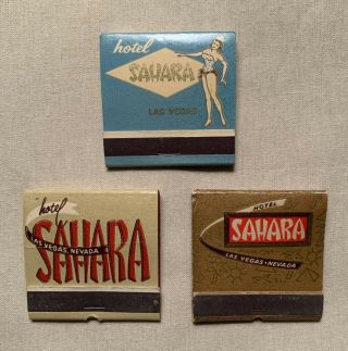 Three Vintage Hotel Sahara Las Vegas Nevada Featured Matchbooks Unstruck