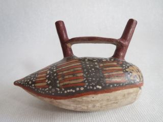 Pre - Columbian Nazca Vessel Stirrup Spout Pottery