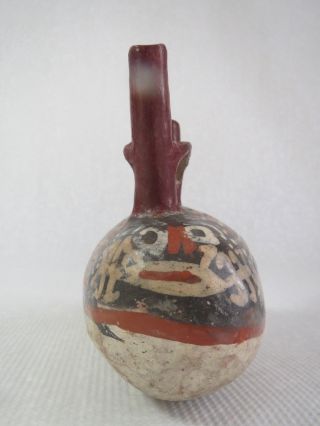 Pre - Columbian Nazca vessel stirrup spout pottery 2