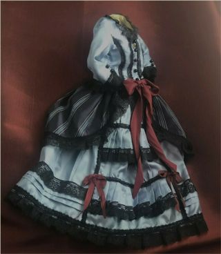 Cc Finest French Fashion Dress Antique Style For App.  20 - 22 " Doll