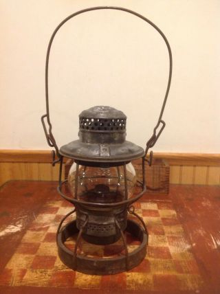 Vintage " 1925 " B & O Railroad Lantern With Clear Globe,  Armspear Mfg Co,  N Y