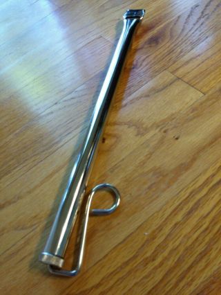 Vintage Ap&m Co.  12 " Metal Nickel Plated Slide Whistle