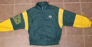Vintage Proline Starter Green Bay Packers Windbreaker Nfl Football Jacket Men Xl