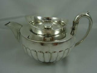 Large George Iii Solid Silver Tea Pot,  1802,  656gm