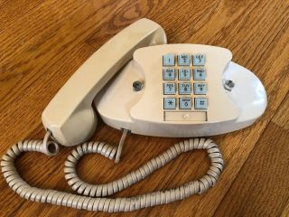 Vintage Western Electric Bell System Beige Princess Push Button Desk Telephone