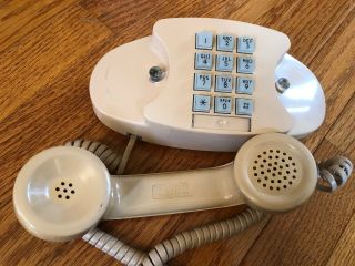 Vintage WESTERN ELECTRIC Bell System Beige Princess Push Button Desk Telephone 3