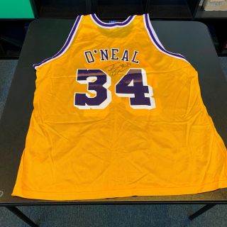 Shaquille O ' neal Shaq Signed Authentic Game Model Los Angeles Lakers Jersey JSA 2