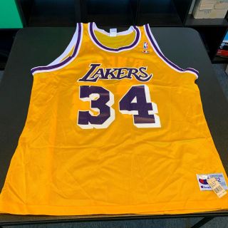 Shaquille O ' neal Shaq Signed Authentic Game Model Los Angeles Lakers Jersey JSA 3