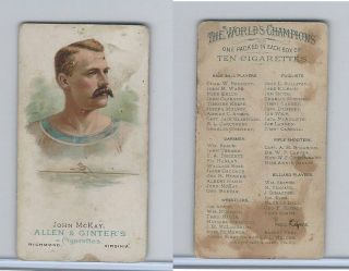 N28 Allen & Ginter,  Worlds Champions,  1888,  John Mckay,  Oarsman