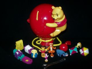 Euc 100 Complete Ultra Rare Disney Polly Pocket Winnie The Pooh Red Balloon
