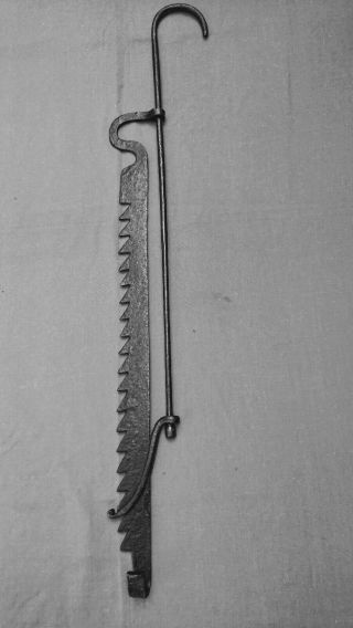 Late 18th Early 19th Century Wrought Iron Adjustable Pot Hook
