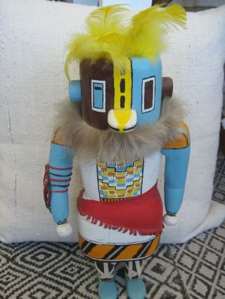 Vintage Native American Hand Made Kachina Doll 1970 Signed 16 "