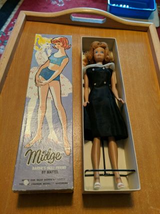 Mattel Vintage 1962 Midge Barbie Doll Titian 860 Box Japan